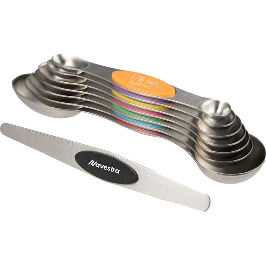 Kitchi Magnetic Measuring Spoon Set – Silver