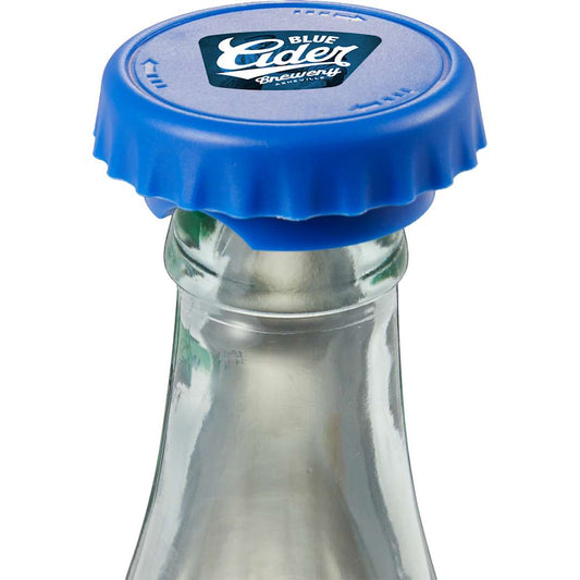Recycled Bottle Topper &amp; Opener – Blue