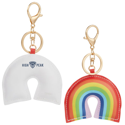 Rainbow Leather Keychain – Pink