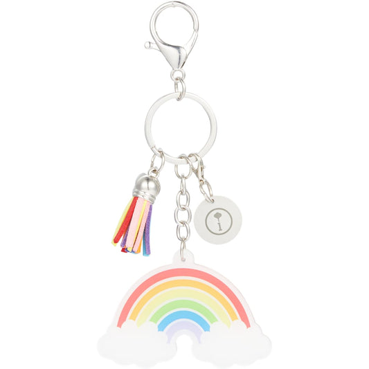 Rainbow Acrylic Keychain – Pink