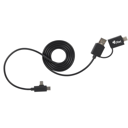 5-in-1 Recycled Long Charging Cable – Black