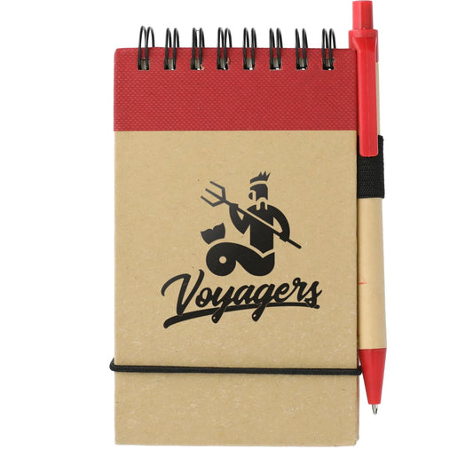 FSC® Mix 5" x 3" Recycled Jotter with Pen – Natural