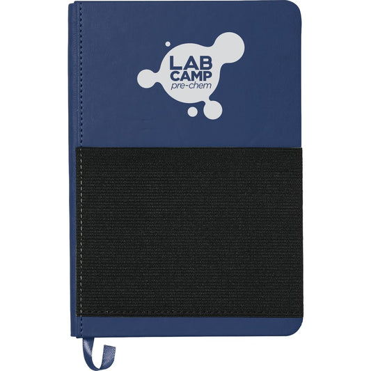 FSC® Mix 5" x 7" Elastic Phone Pocket Notebook – Blue