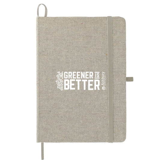 FSC® Mix 5" x 7" Recycled Cotton Bound Notebook – Natural