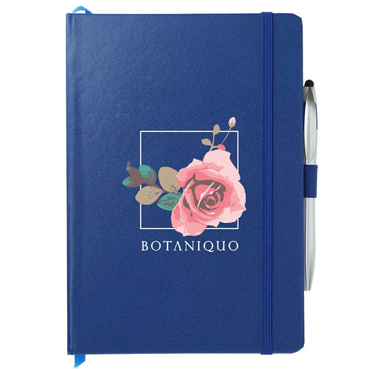 FSC® Mix 6" x 8.5" Crown Journal with Pen-Stylus – Blue