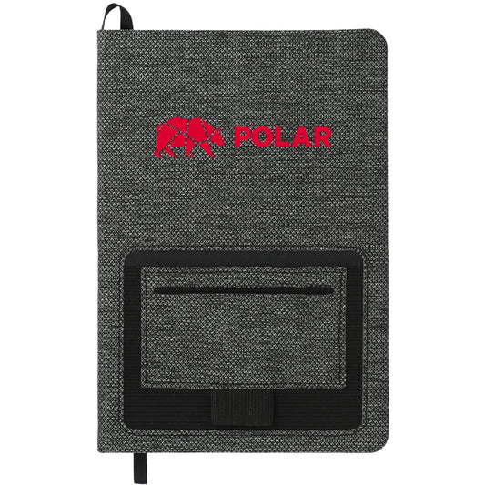 FSC® Mix 5.5” x 8.5” Vila RPET Bound Notebook – Gray
