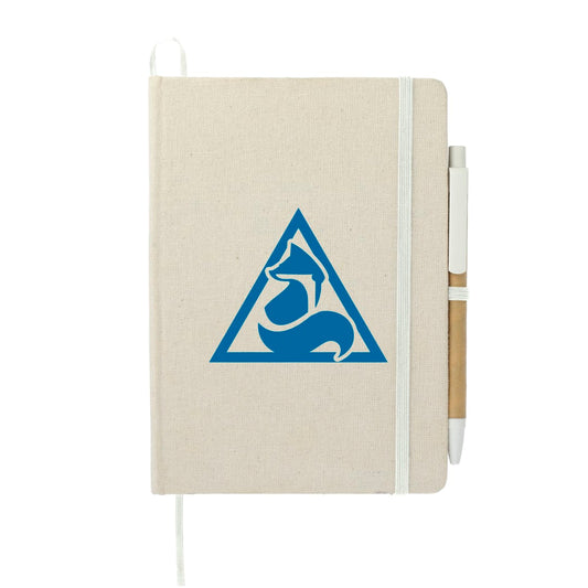 5" x 7" Organic Cotton Bound Notebook w/Pen – Natural