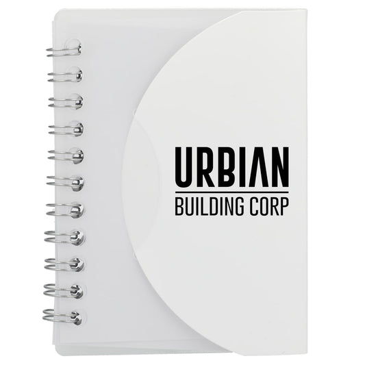 FSC® Recycled 3.4” x 4.5” Post Spiral Notebook – White