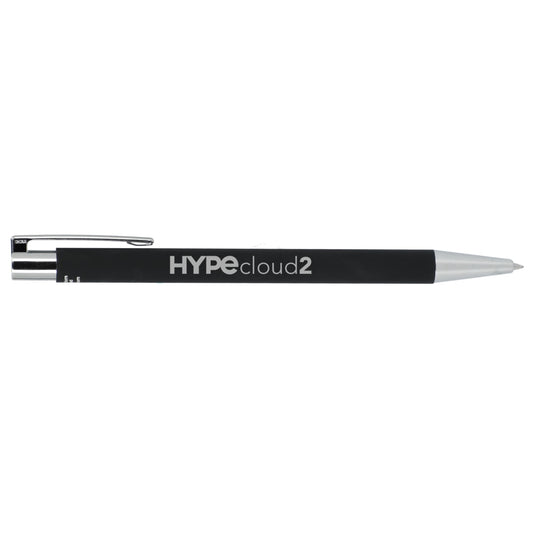Maxi Recycled Aluminum Soft Touch Gel Pen – Black