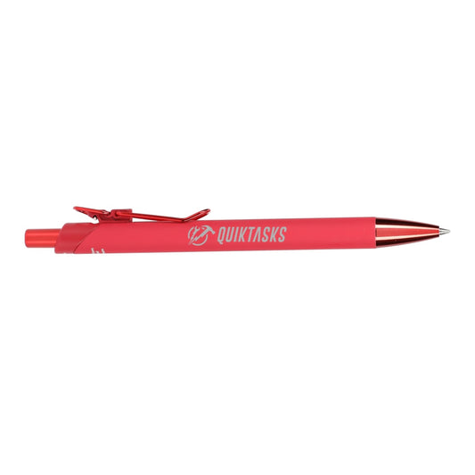 Metallic Recycled Aluminum Soft Touch Gel Pen – Red