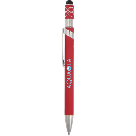 Simple Fidget Recycled Stylus Gel Pen – Red