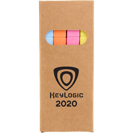 4-Piece Square Recycled Highlighter Set – Natural