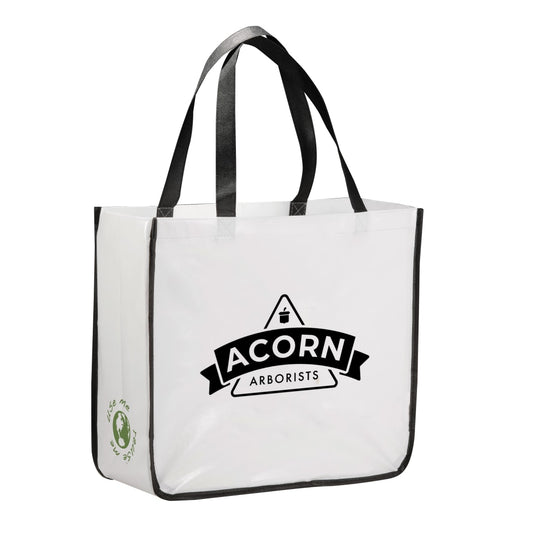 Gloss Laminated Non-Woven Shopper Tote – White