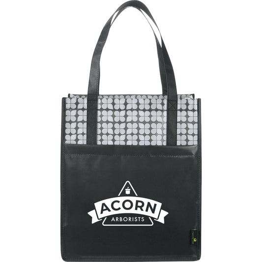 Big Grocery Laminated Non-Woven Tote – Black