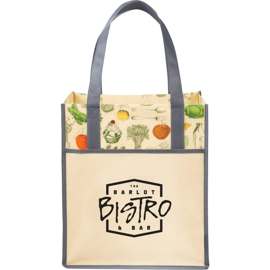 Big Grocery Vintage Laminated Non-Woven Tote – Natural