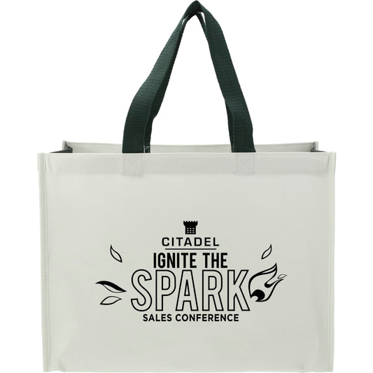 RPET Laminated Matte Shopper Tote – Natural