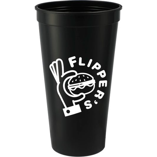 Solid 24oz Stadium Cup – Black