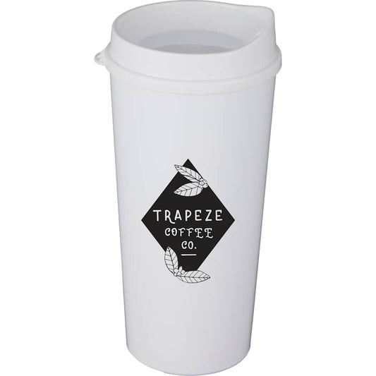 The Roadmaster Recycled 20oz Travel Tumber w/ Lid – White