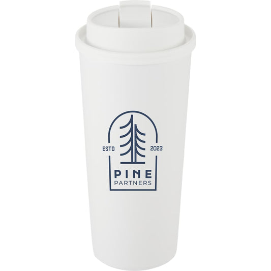 Oscar Vacuum Insulated Tumbler w/ Slide Lid 16oz – White