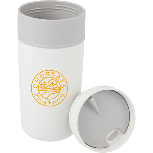 Kona RPP Double Wall Tumbler w/ Swivel Lid 16oz – White