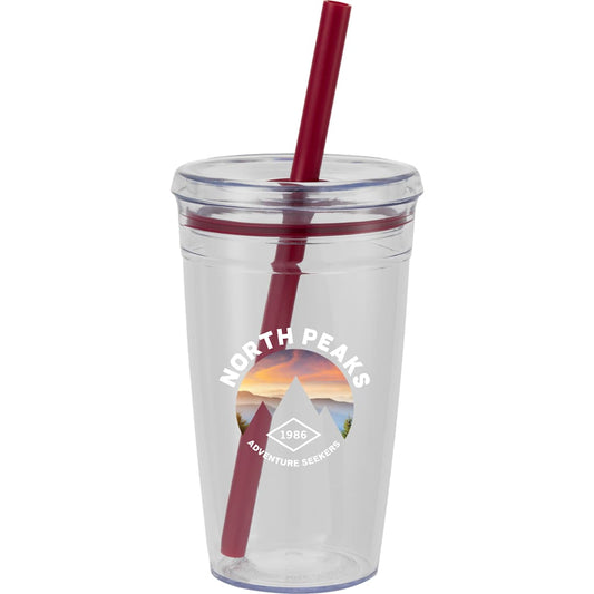 Anna Recycled Acrylic Tumbler w/ Straw 15oz – Purple