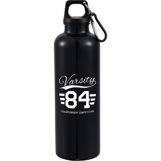 Race 25oz  Recycled Bottle with Carabiner – Black