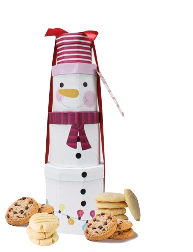 Holiday Cookie & Cocoa Tower - Snowman