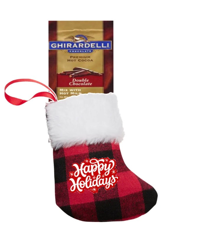 Stocking Ornament with Hot Cocoa Pack