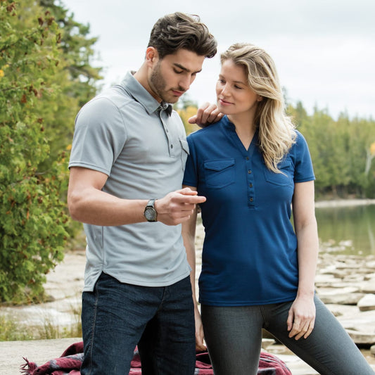 Men's LUNENBURG Roots73 Short Sleeve Polo – Grey