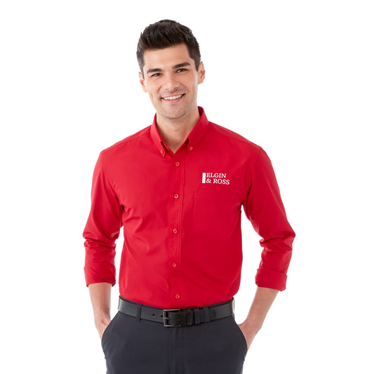 Men's PRESTON Long Sleeve Shirt – Red