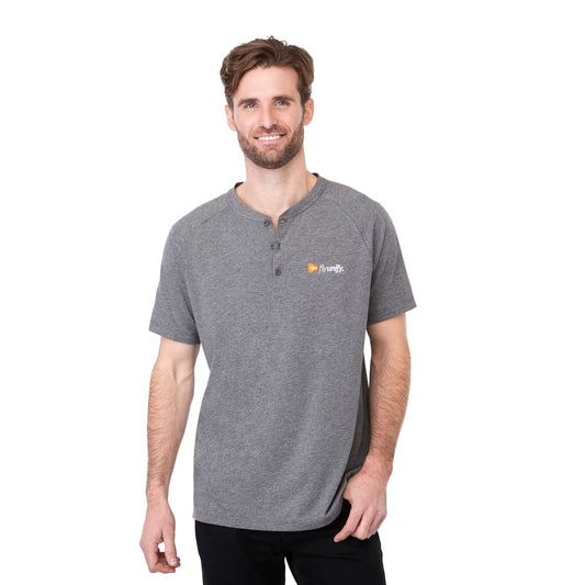 Men's SOMOTO Eco Short Sleeve Henley – Grey
