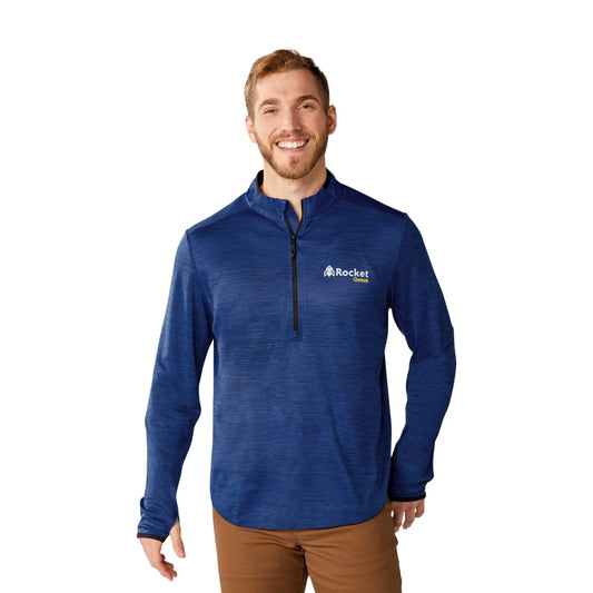 Men's MATHER Knit Half Zip – Blue