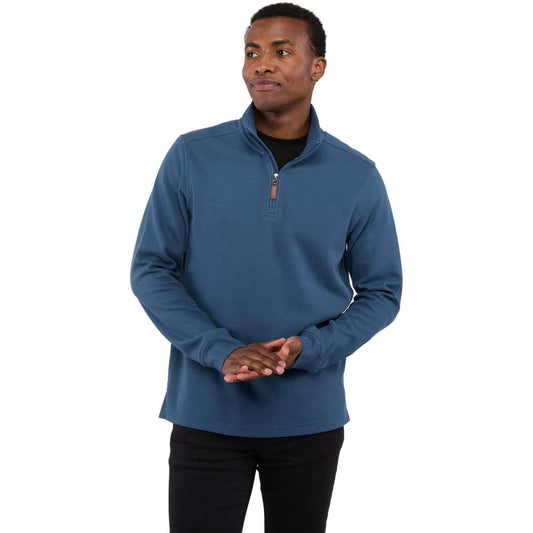 HUDSON Eco Knit Quarter Zip-Men's – Blue