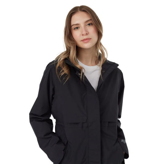 tentree Nimbus Long Rain Jacket - Women's – Black