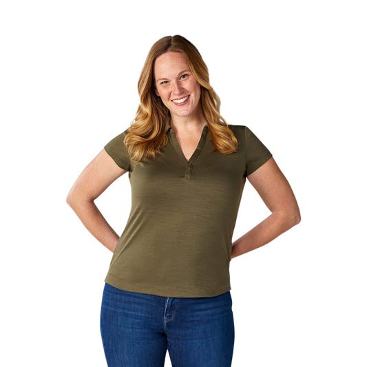 Women's AMOS Eco SS Polo – Green