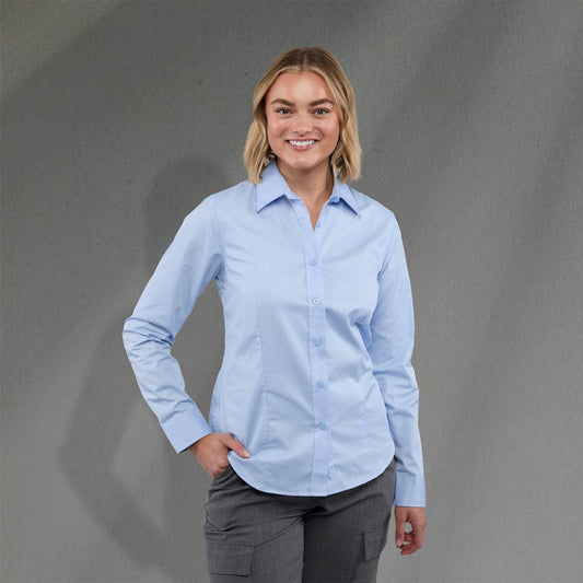 Women's WILSHIRE Long Sleeve Shirt – Blue
