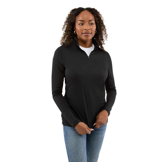 DARA Knit Quarter Zip - Women's – Black