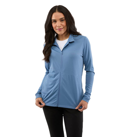 DARA Knit Full Zip - Women's – Blue