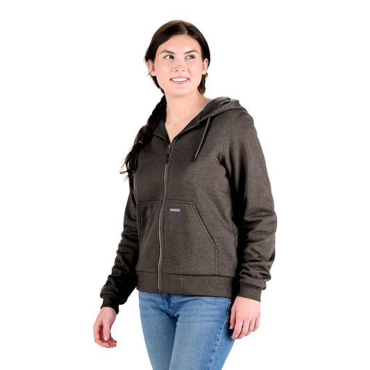 Berne Heritage Grid Fleece-Lined Zip Sweatshirt - Women's – Grey