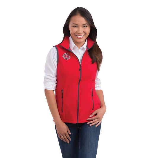 Women's Tyndall Polyfleece Vest – Red